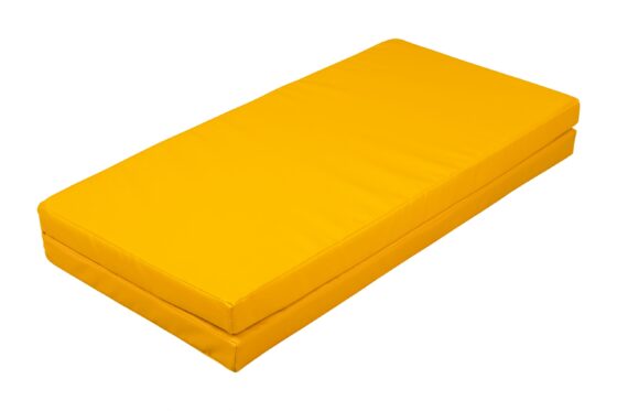 Мат детский спортивный Sportova складной 100 х 100 х 6 см, толщина 6 см, Цвет желтый