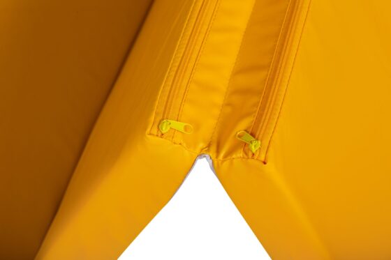 Мат складной 4 секции Sportova, 200х100х6 см, серый-желтый