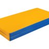 Мат складной 2 секции Sportova, 100х100х6 см, синий-желтый