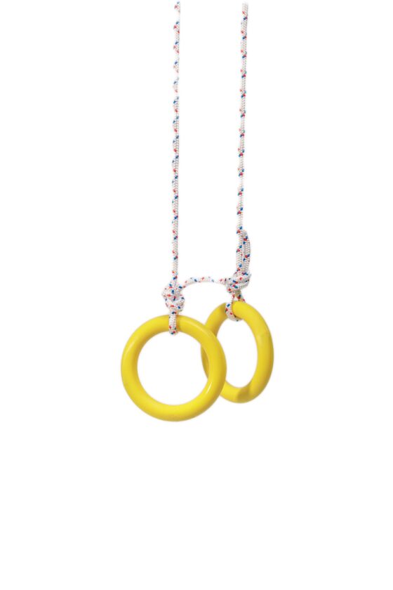 Гимнастические кольца, желтые, длина каната — 1.8 м