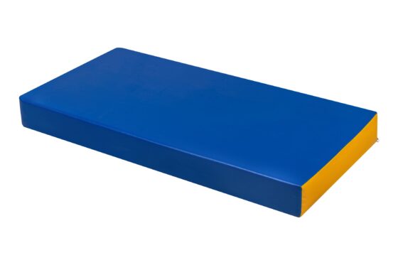 Мат складной 1 секция Sportova, 50х100х10 см, синий-желтый