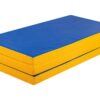 Мат складной 3 секции Sportova, 150х100х6 см, синий-желтый